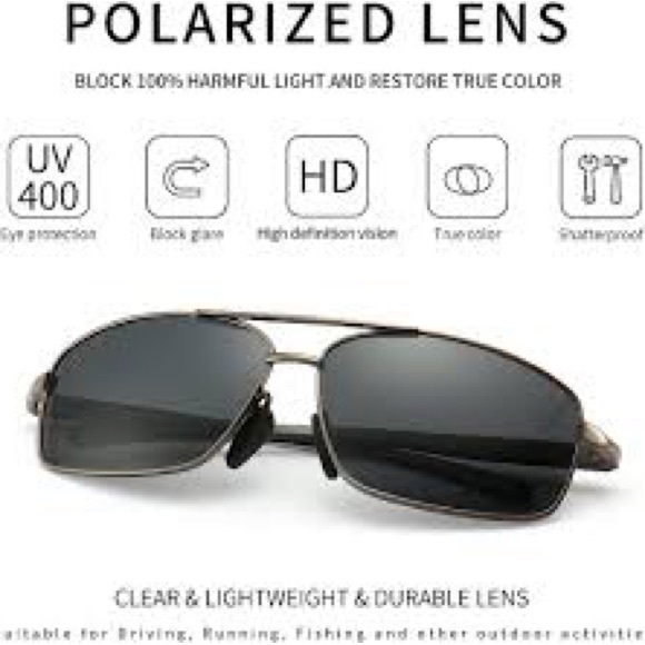 SUNGAIT Ultra Lightweight Rectangular Polarized Sunglasses UV400 Protection - Picture 3 of 7